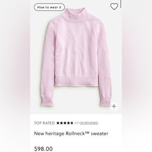 J. Crew Classic Cotton Rollneck Sweater